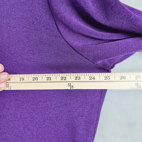 Howard Wolf Escape Cardigan L Purple VTG Open Front Collar Pocket Side Slit Pads - Picture 11 of 15